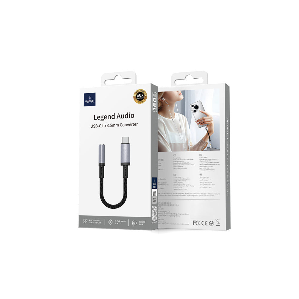 Wiwu Wi-C047 Legend Serisi Type-C To 3.5mm Aux Çevirici Ses Adaptörü Wiwu Wi-C047 Legend Serisi Type-C To 3.5mm Aux Çevirici Ses Adaptörü